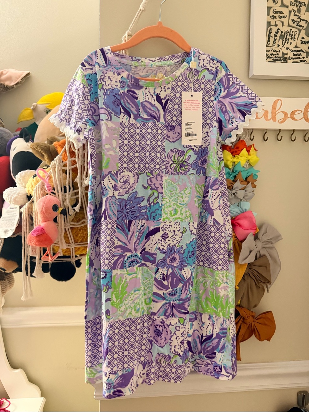 Lilly Pulitzer Lavender, Mint & Aqua Floral Patch Tunic